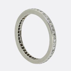 Tiffany & Co. Art Deco French Cut Diamond Eternity Ring Size K (50)