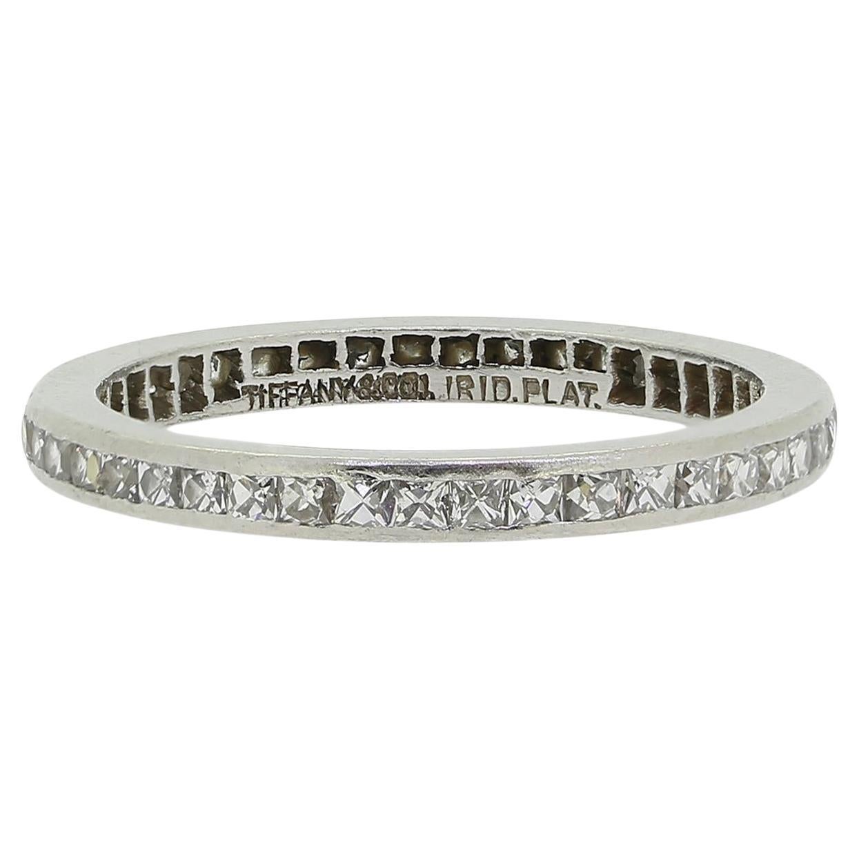 Tiffany & Co. Art Deco French Cut Diamond Eternity Ring Size K (50)