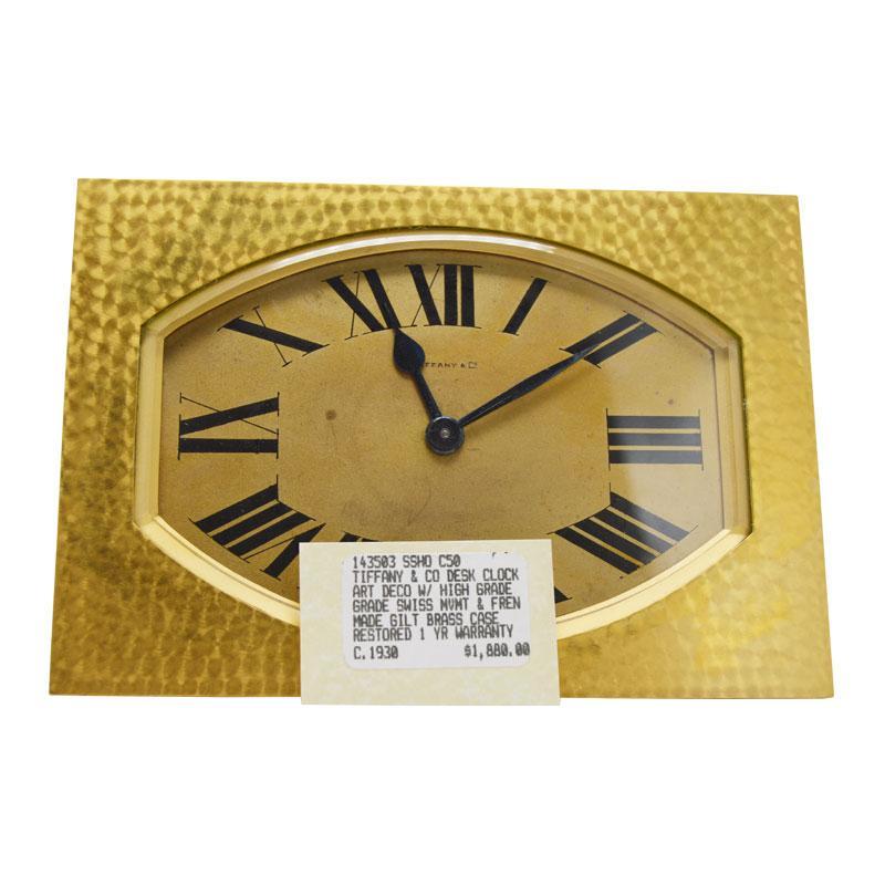 FACTORY / HOUSE: Tiffany & Co.
STYLE / REFERENCE: Art Deco
METAL / MATERIAL: Gilt Brass
CIRCA / YEAR: 1930's
DIMENSIONS / SIZE: 11