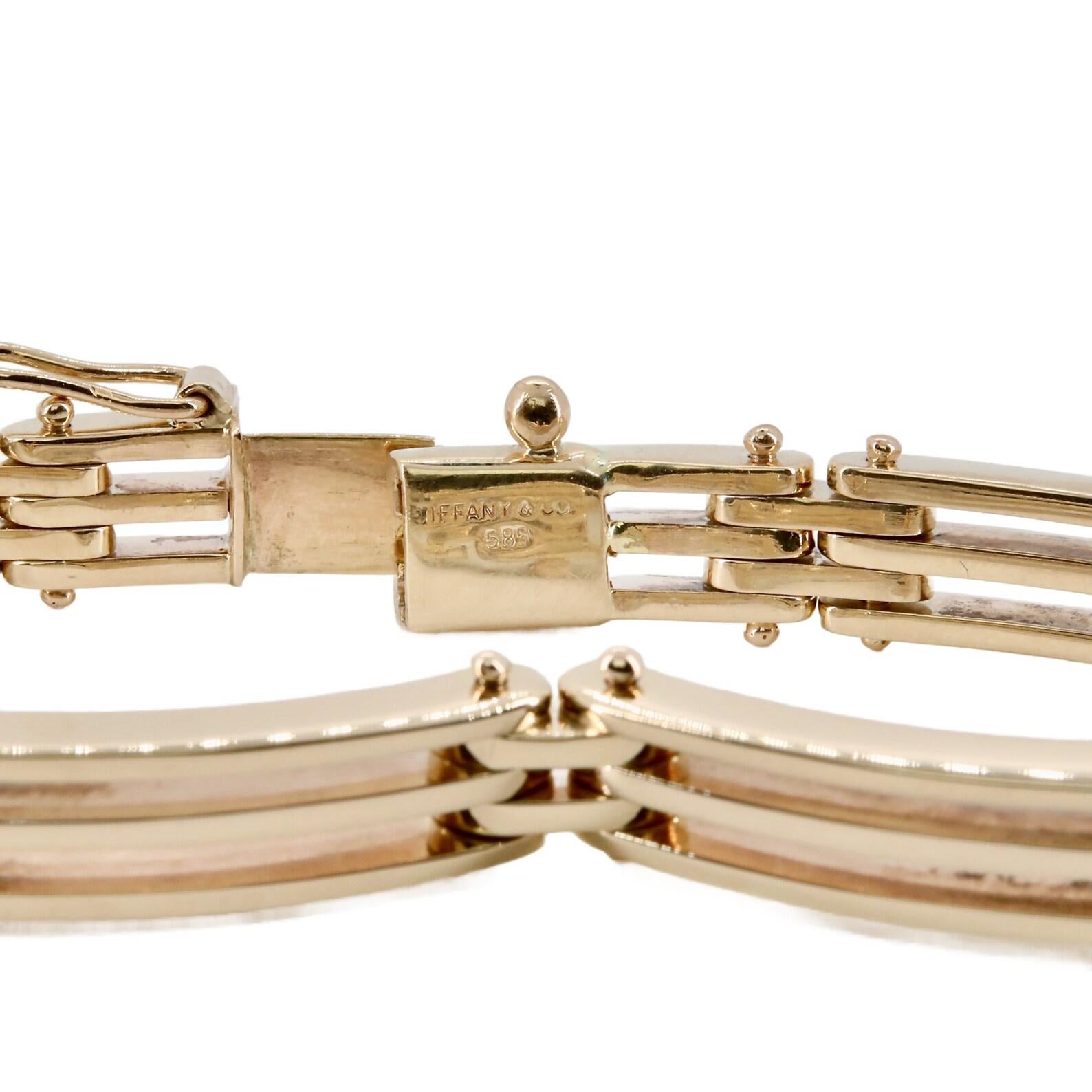 Tiffany & Co, bracelet unisexe Art déco en or jaune pour hommes, années 1940 Pour hommes en vente
