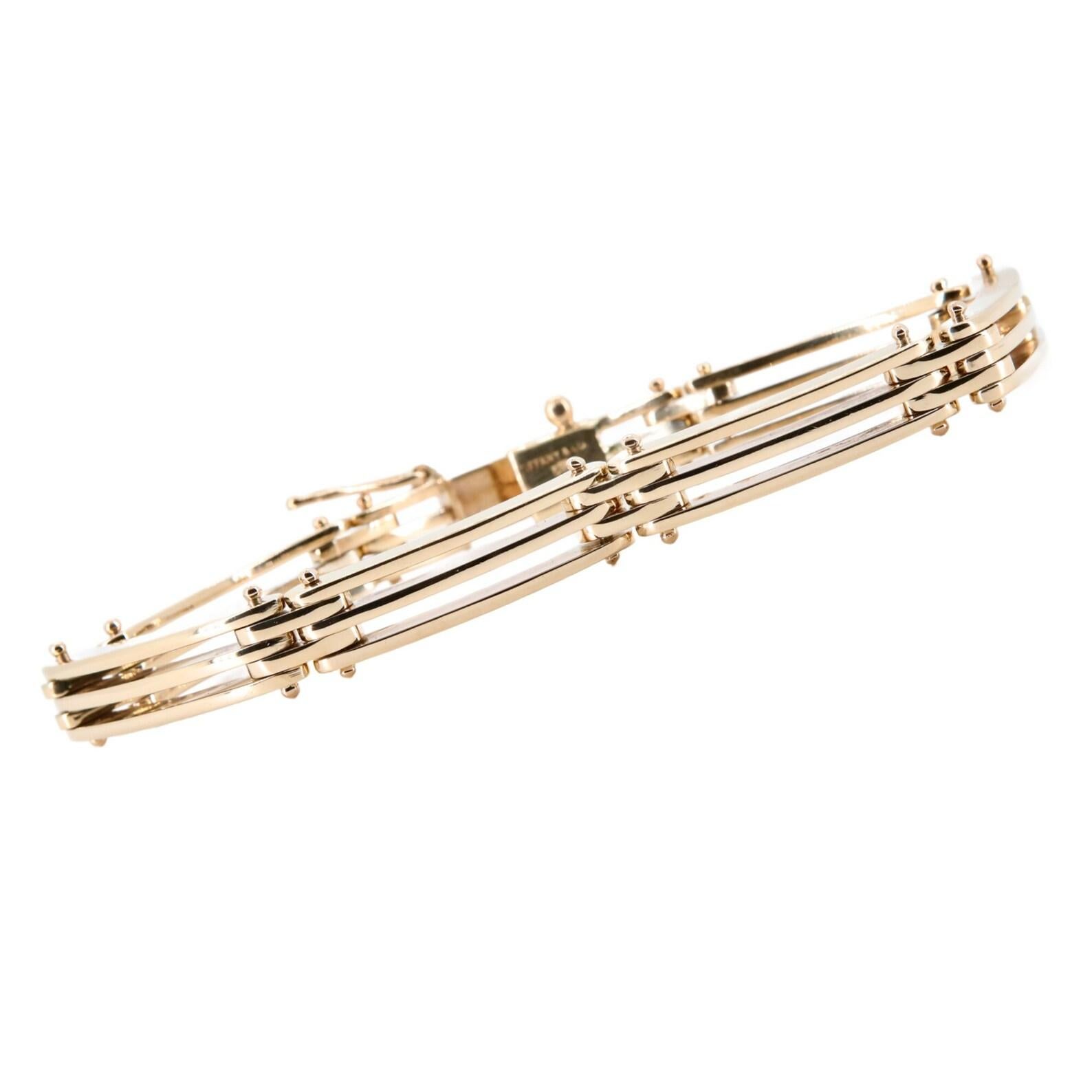 Tiffany & Co, bracelet unisexe Art déco en or jaune pour hommes, années 1940 en vente 1
