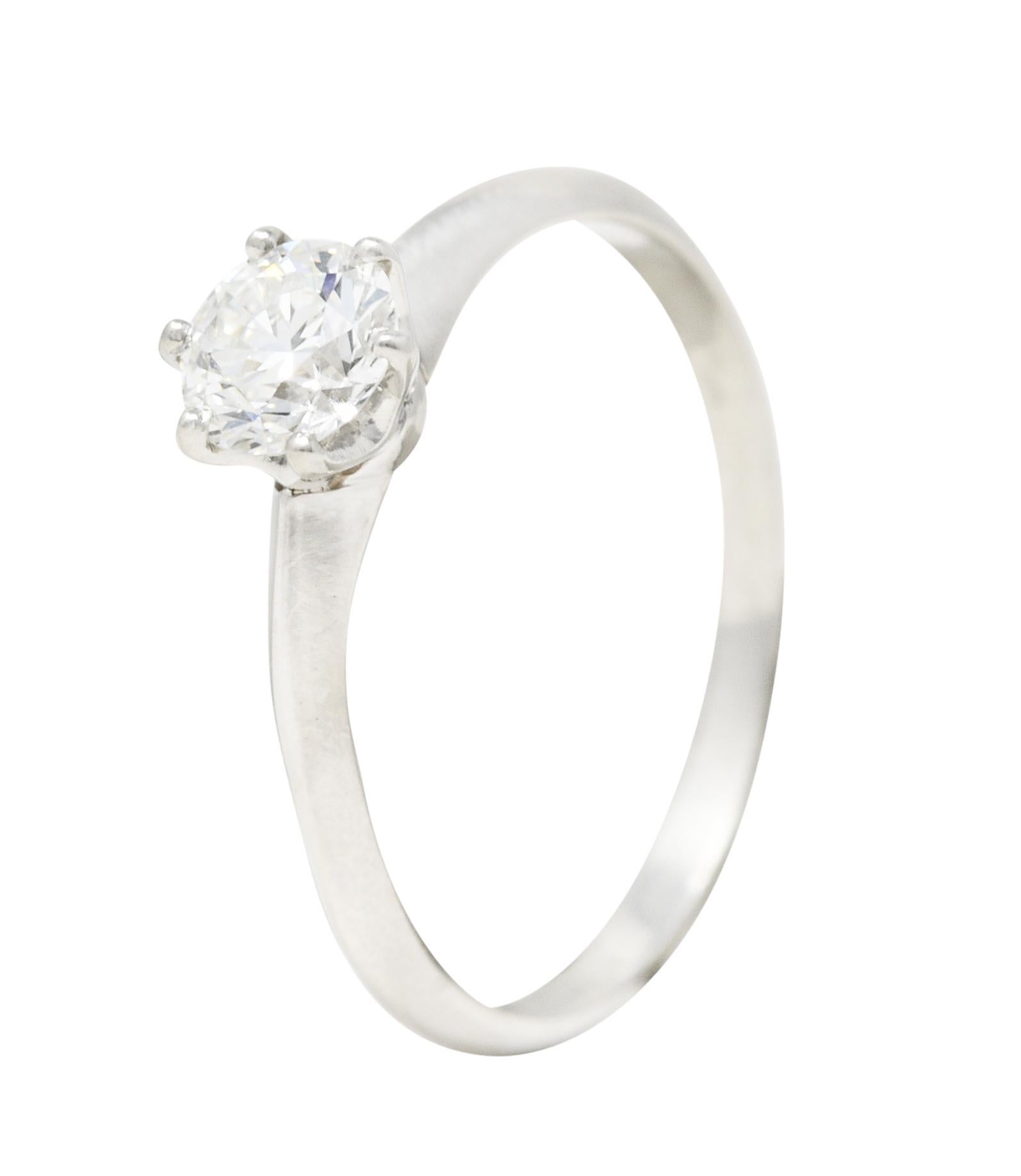 Tiffany & Co. Art Deco Old European Diamond Platinum Solitaire Engagement Ring 3