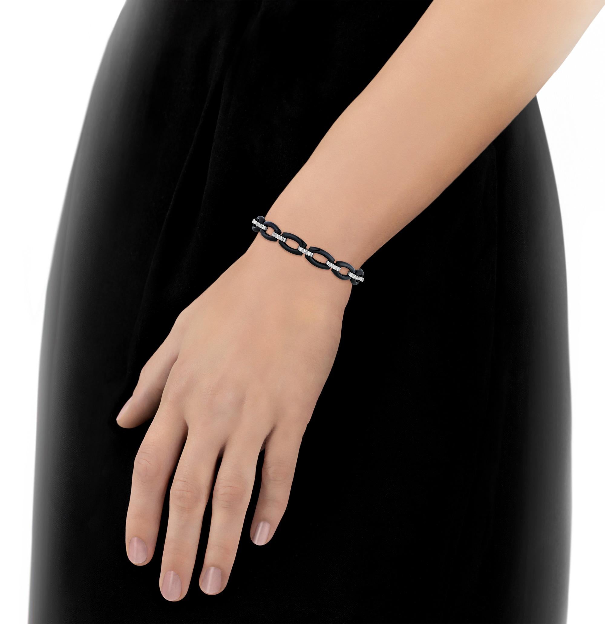 Tiffany & Co. Art Deco Onyx-Armband (Rundschliff) im Angebot