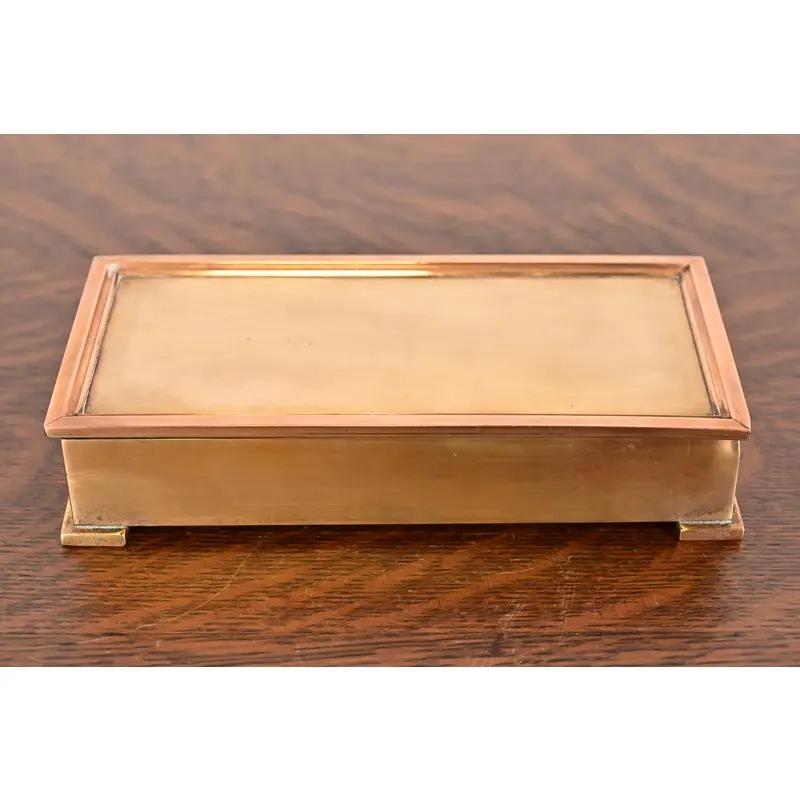 American Tiffany & Co. Art Deco Period Bronze Cigar Box or Jewelry Box, Circa 1920s For Sale