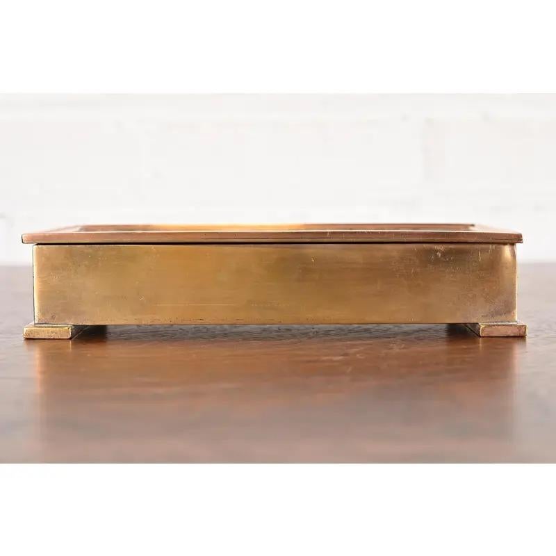 Tiffany & Co. Art Deco Period Bronze Cigar Box or Jewelry Box, Circa 1920s In Good Condition For Sale In South Bend, IN
