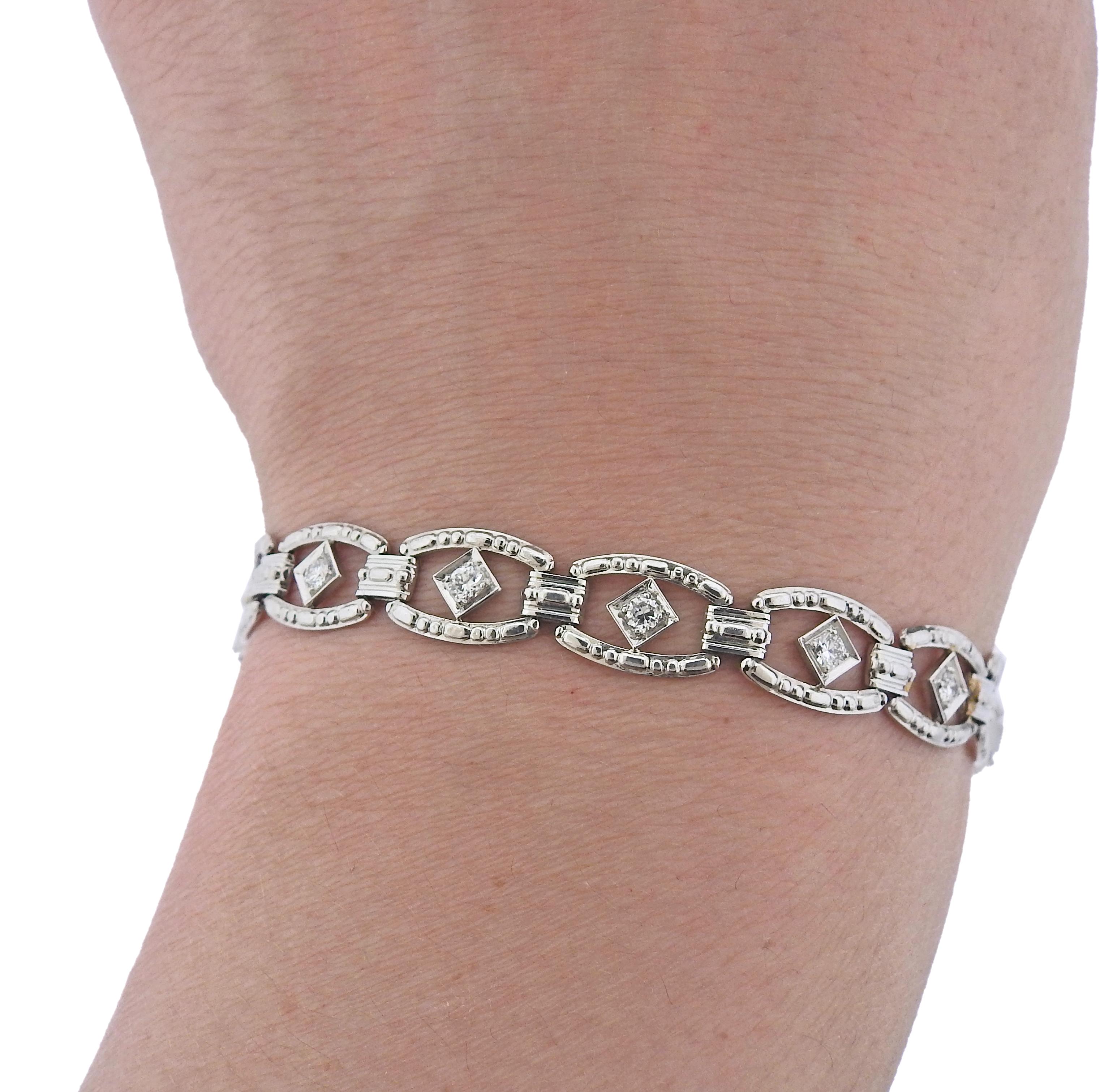 Tiffany & Co. Bracelet Art déco en platine et diamants Pour femmes en vente