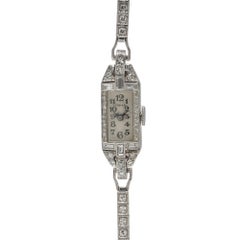 Tiffany & Co. Art-Déco-Cocktailuhr aus Platin mit Diamanten, um 1938