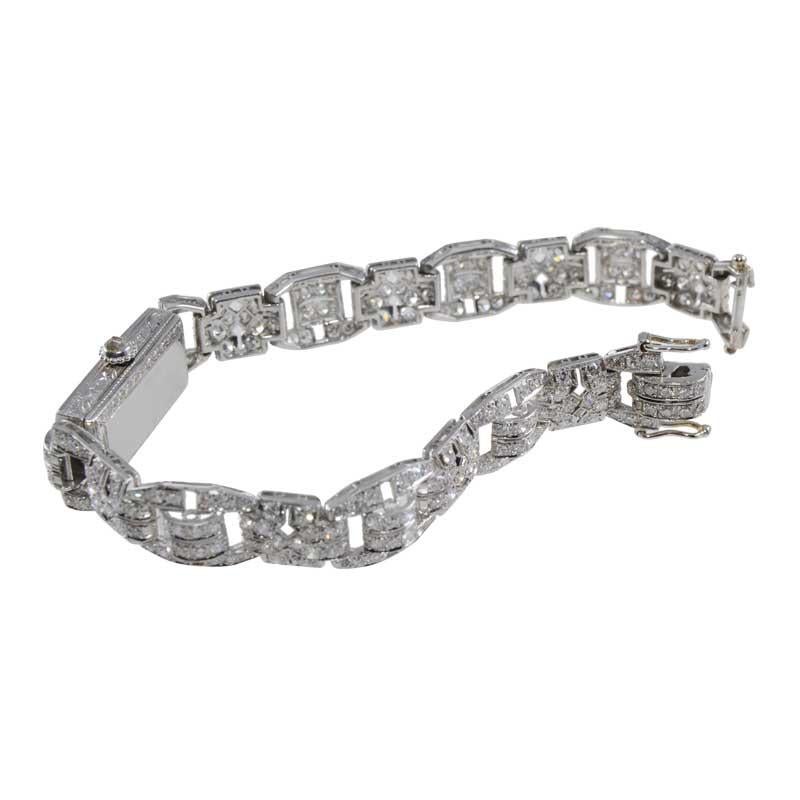 Tiffany & Co. Art Deco Platinum Diamond Manual Winding Dress Watch Circa 1930's 4