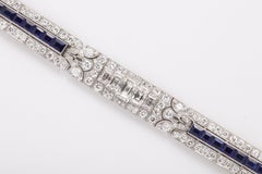 Tiffany & Co Art Deco Sapphire and Diamond Bracelet