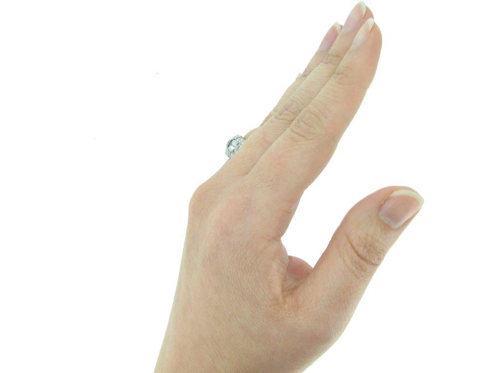 Tiffany & Co. Art Deco Saphir Diamant Ring im Angebot 1