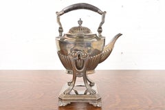 Tiffany & Co. Art Deco Silverplate Tea Kettle or Coffee Pot With Boiler
