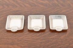 Tiffany & Co. Art Deco Sterling Silver Ashtrays or Catchall Trays, Set of Three