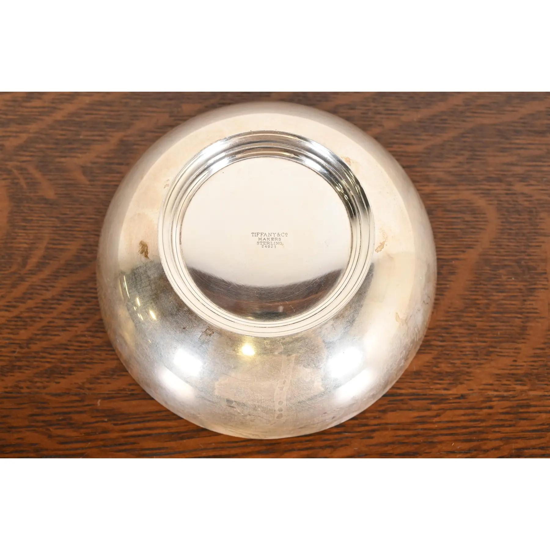 Tiffany & Co. Art Deco Sterling Silver Footed Bowl or Compote Dish In Good Condition In South Bend, IN