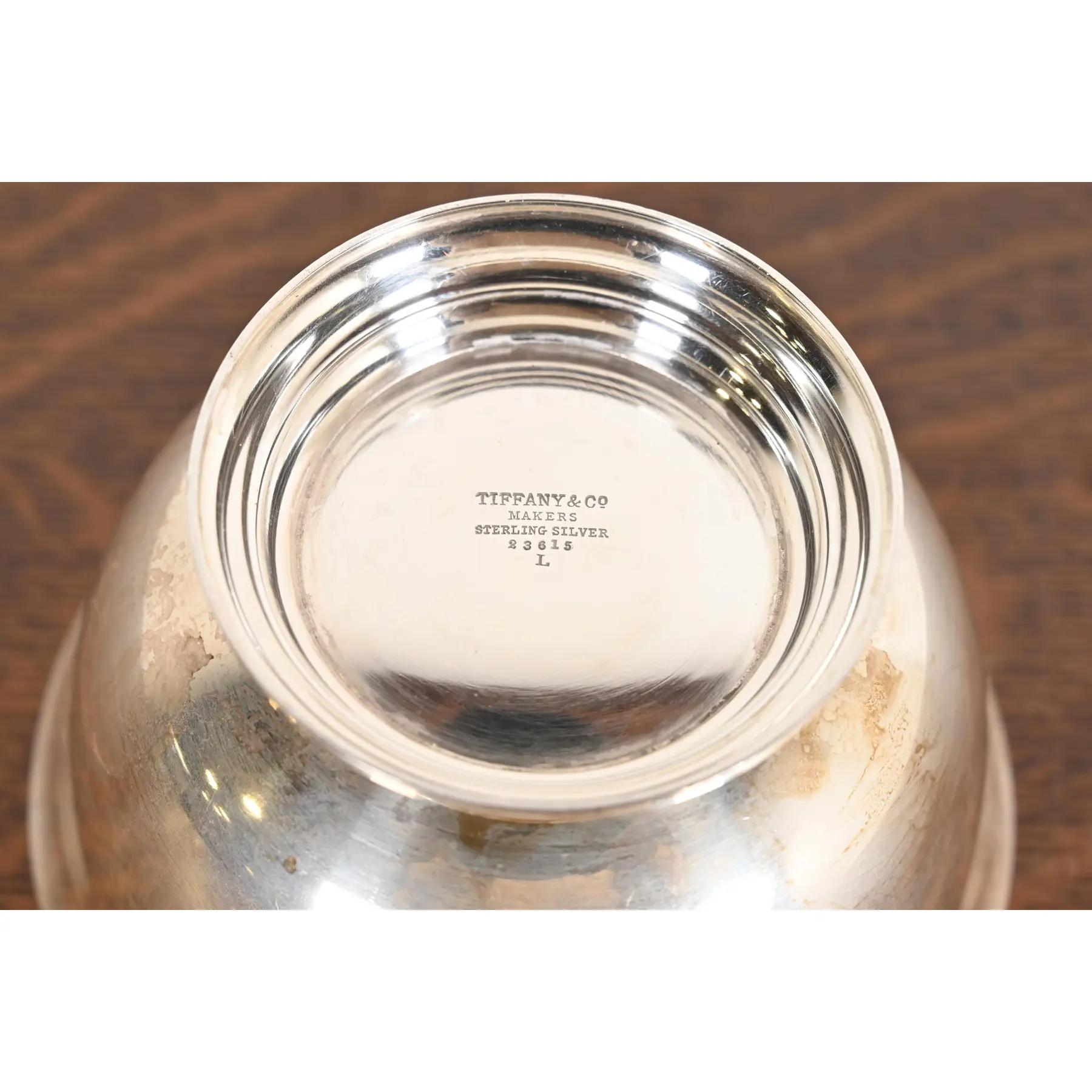 Tiffany & Co. Art Deco Sterling Silver Footed Bowl or Compote Dish 1