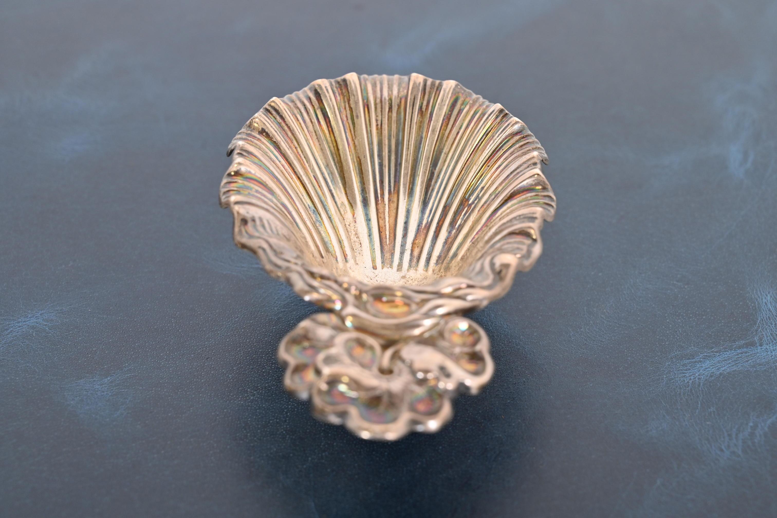 American Tiffany & Co. Art Deco Sterling Silver Shell and Coral Form Catchall Tray