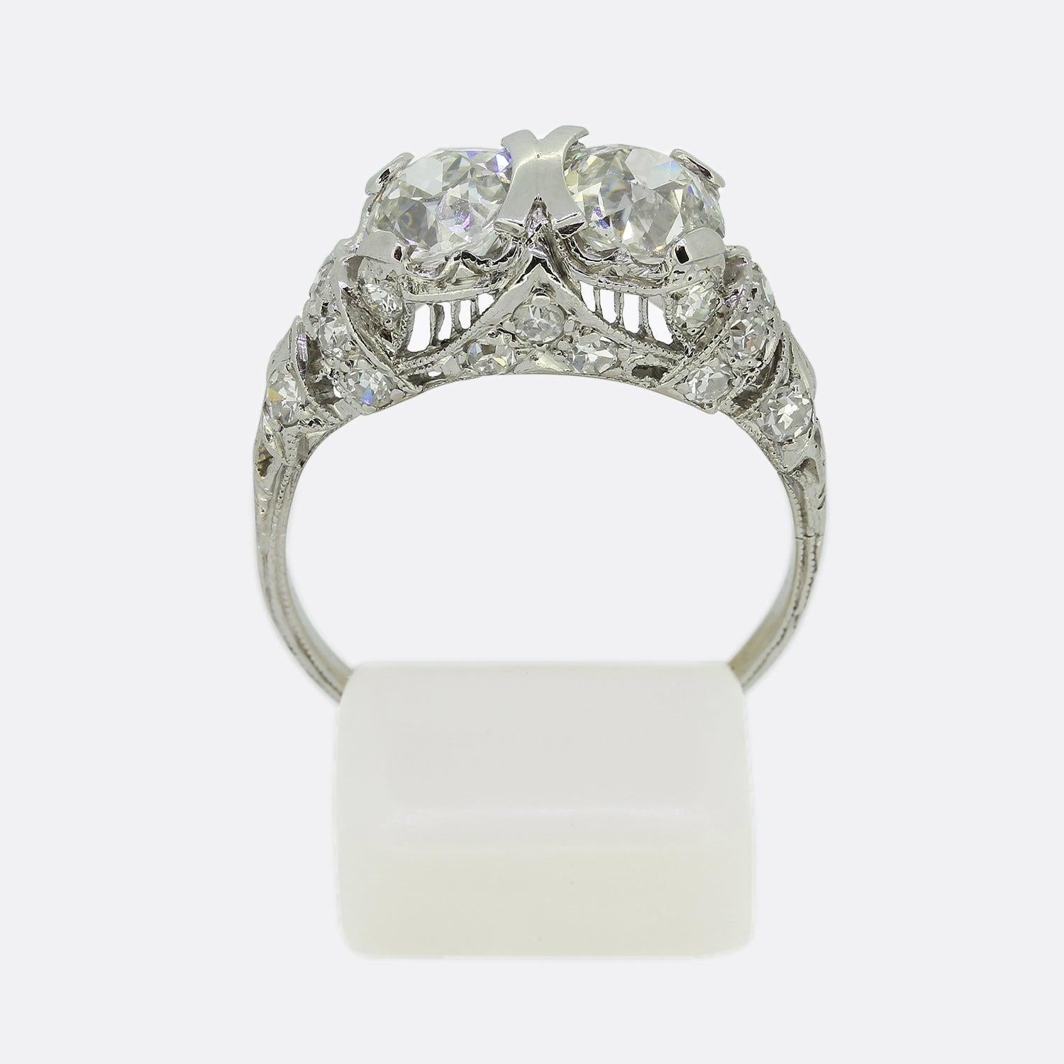 Tiffany & Co. Art Deco Two-Stone Diamond Ring 1
