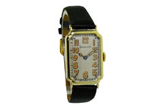 Tiffany & Co. Art-Déco-Uhr mit Handaufzug aus Gelbgold, von 1922
