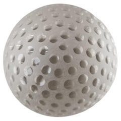 Tiffany & Co Art Glass Crystal Frosted Golf Ball Paperweight Sculpture