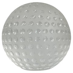 Tiffany & Co Art Glass Crystal Frosted Golf Ball Paperweight Sculpture