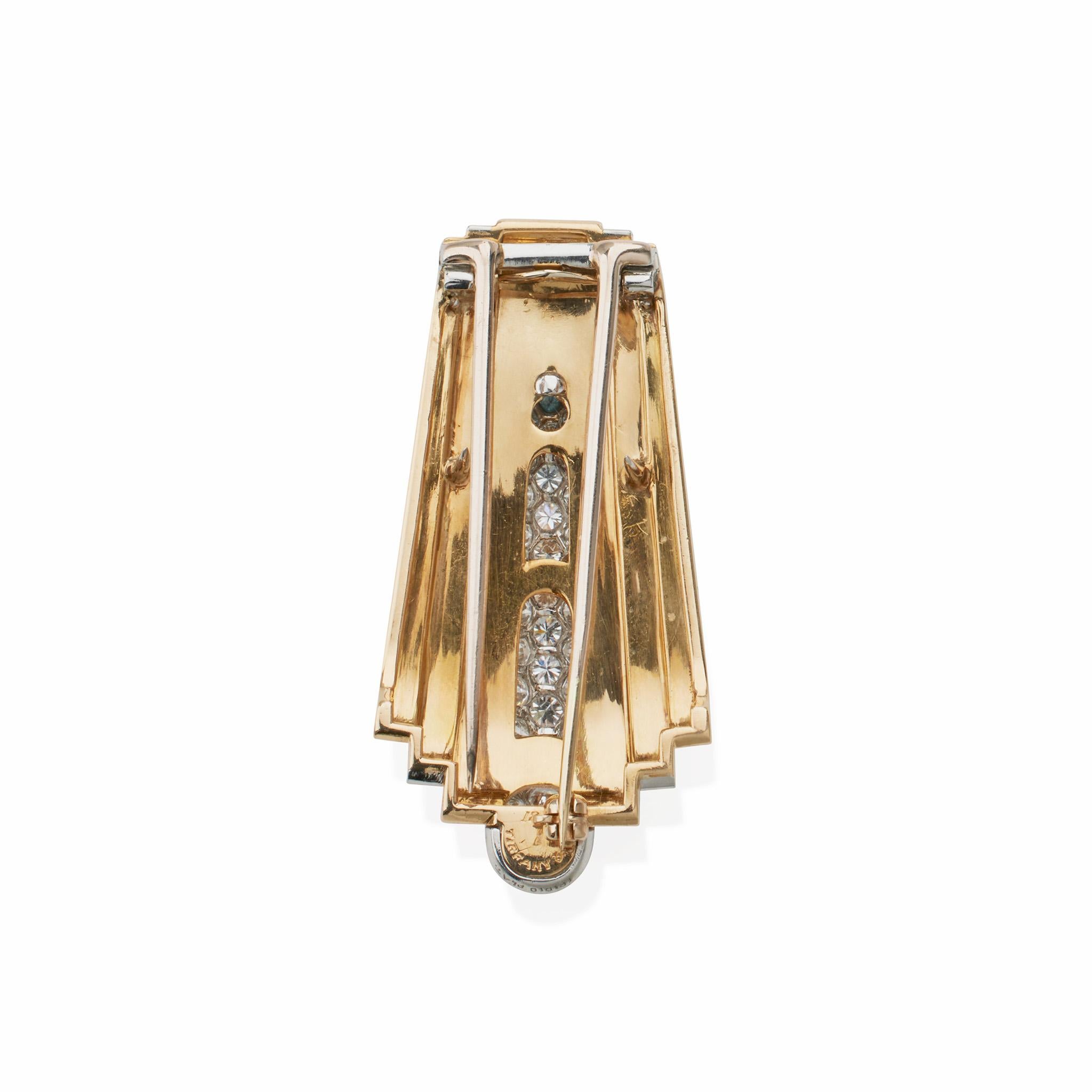 Tiffany & Co. Art Moderne Bracelet and Clip Set für Damen oder Herren im Angebot