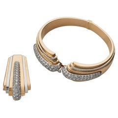 Tiffany & Co. Art Moderne Bracelet and Clip Set