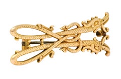Tiffany & Co. Art Nouveau 14 Karat Gold Serpent Dragon Brooch, circa 1900