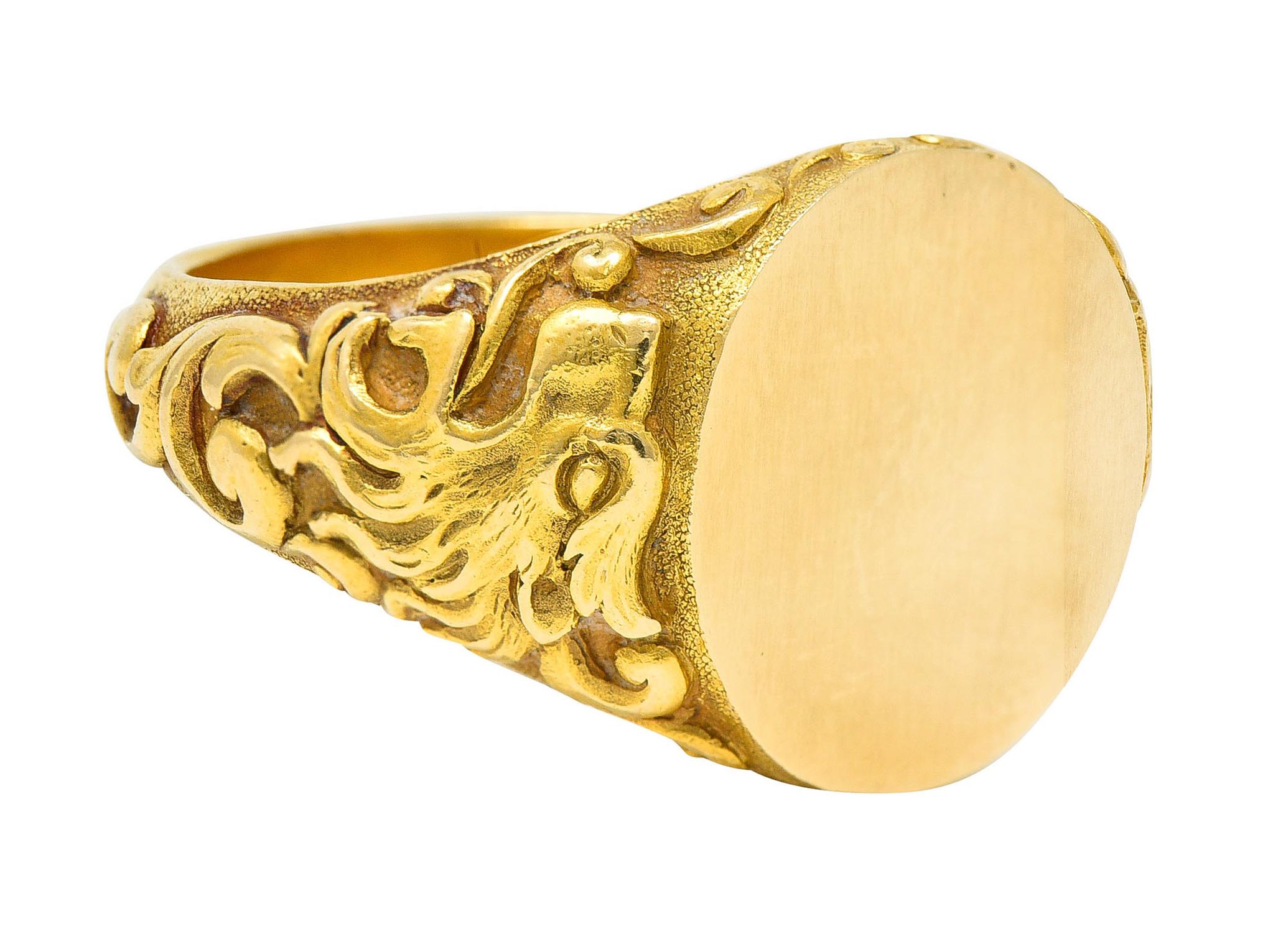 tiffany signet ring gold