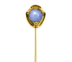 Tiffany & Co. Art Nouveau 3.96 Carat Star Sapphire 18 Karat Gold Stickpin