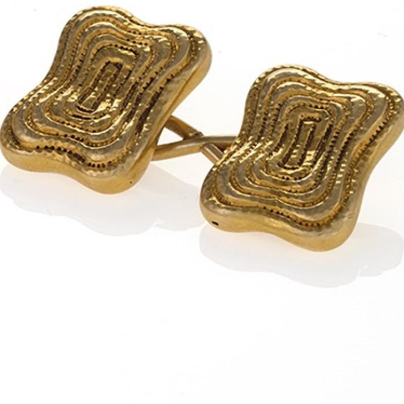 Tiffany & Co. Art Nouveau Gold Cuff Links In Excellent Condition In New York, NY