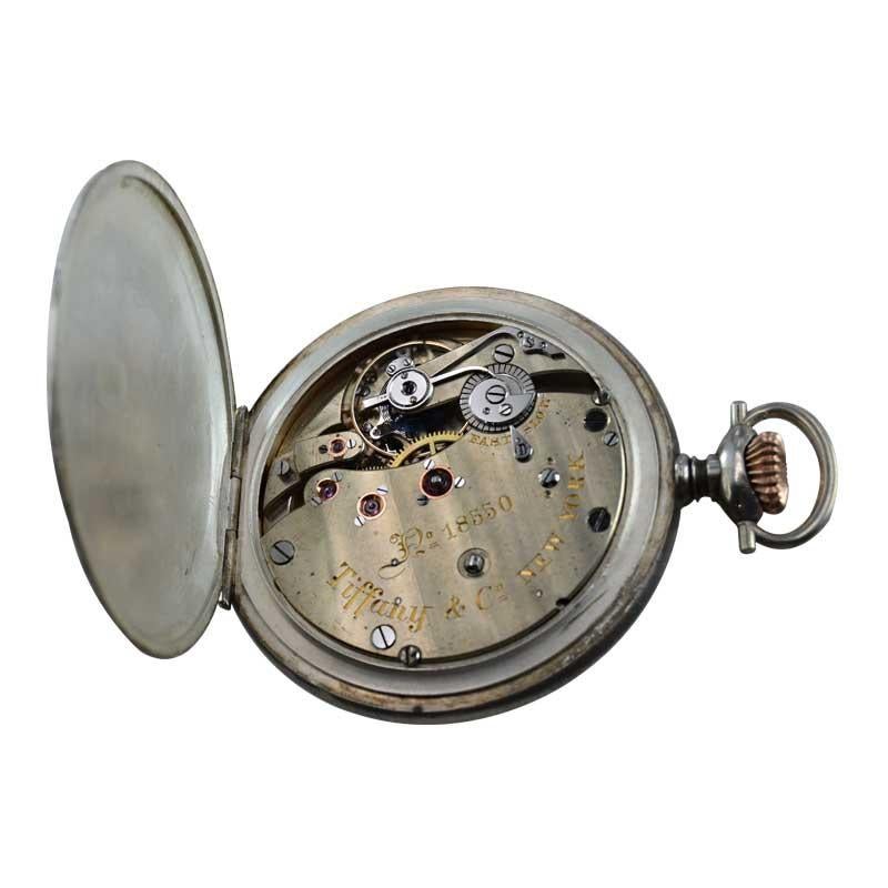 Women's or Men's Tiffany & Co. Art Nouveau Open Faced High Grade Pocket Watch, circa 1900s