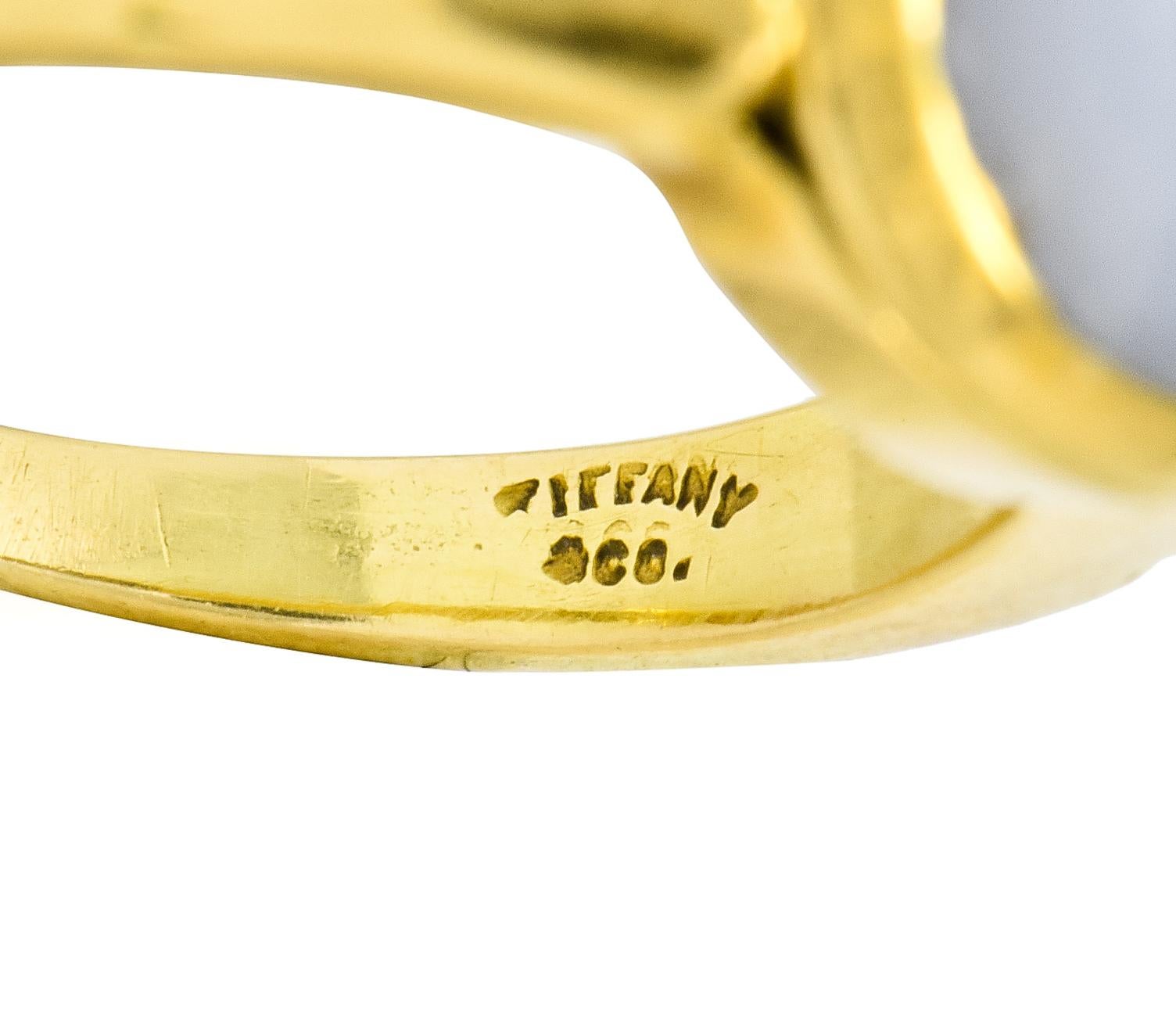 Tiffany & Co. Art Nouveau Star Sapphire 18 Karat Gold Cabochon Ring, circa 1910 3