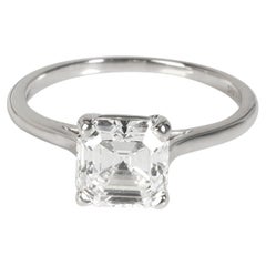 Tiffany & Co. Asscher Engagement Ring in Platinum F VS1 1.57 CTW