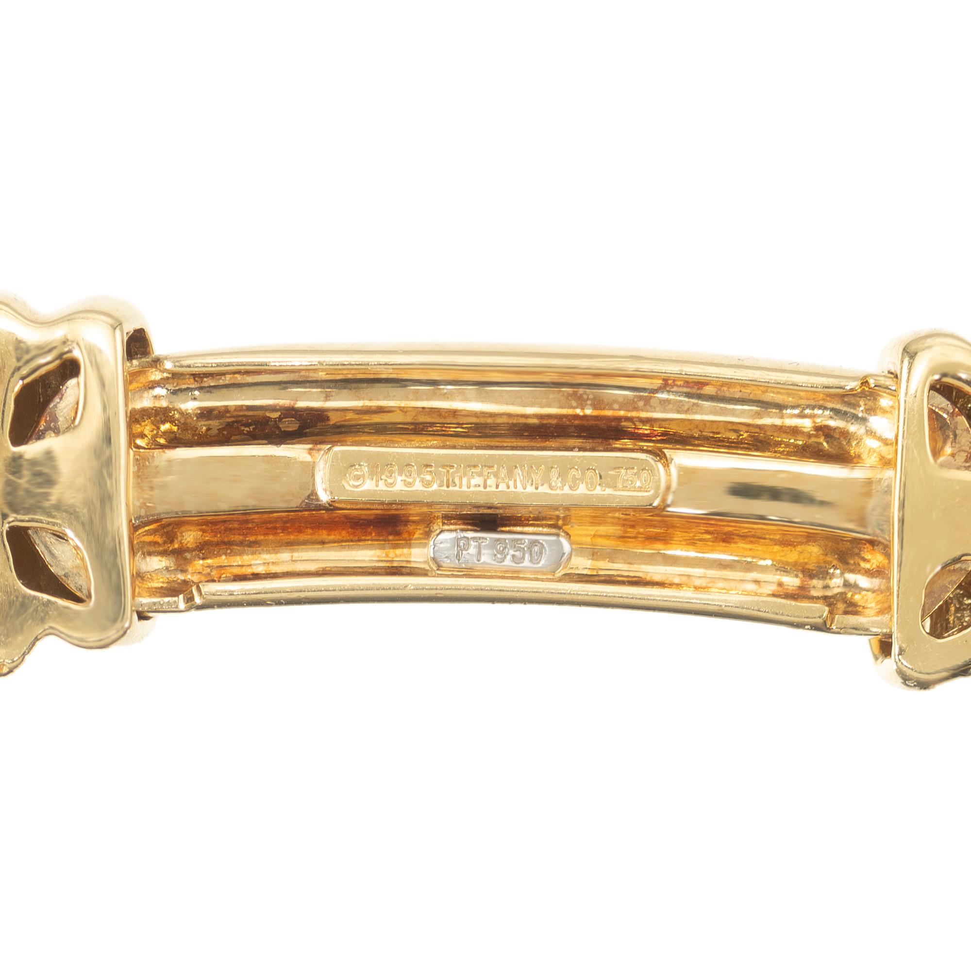 Tiffany & Co. Atlas Halskette aus Gold und Platin mit 1,00 Karat Diamanten Damen im Angebot