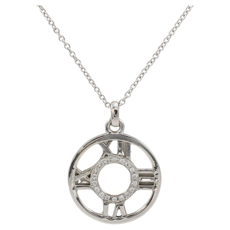 Tiffany and Atlas 18 Karat White Gold Natural Diamond Circle