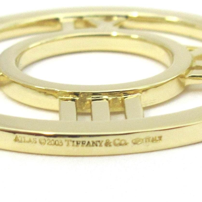 TIFFANY & Co. Atlas 18K Gold 35mm Circle Pendant Necklace Large 3