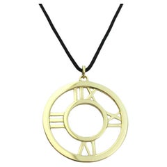 TIFFANY & Co. Collana Atlas con ciondolo a forma di cerchio da 35 mm in oro 18 carati, grande