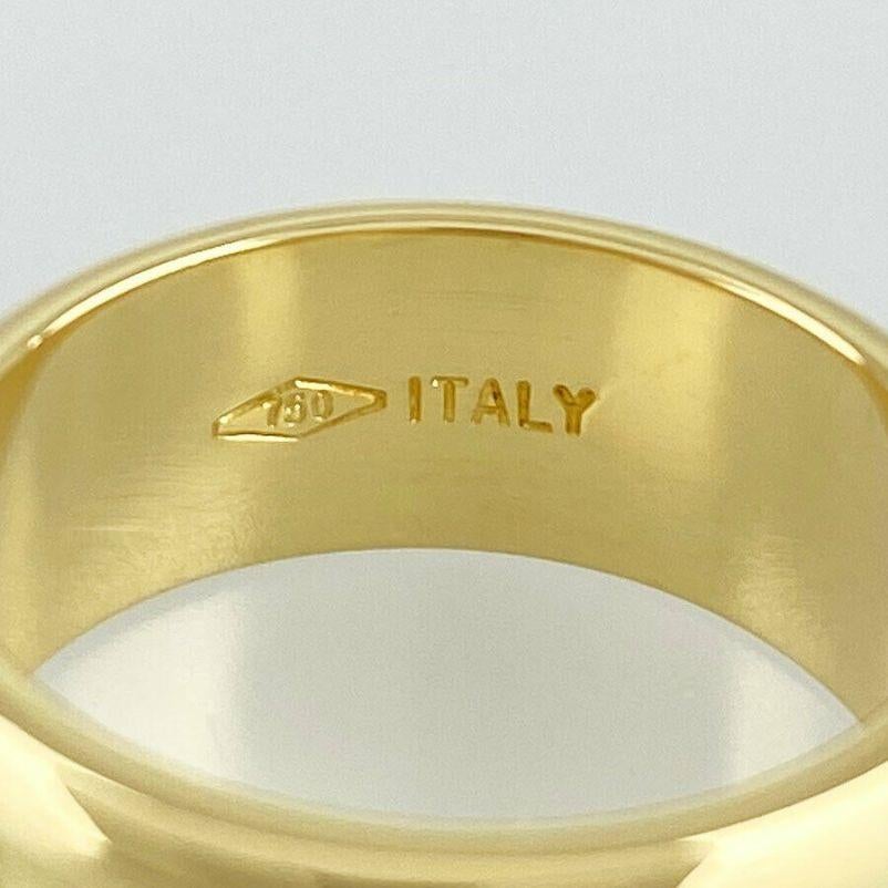 TIFFANY & Co. Atlas 18K Gold 7mm Wide Numeric Ring 5 For Sale 2