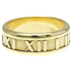 TIFFANY & Co. Anillo numérico Atlas de oro de 18 quilates de 7 mm de ancho 7