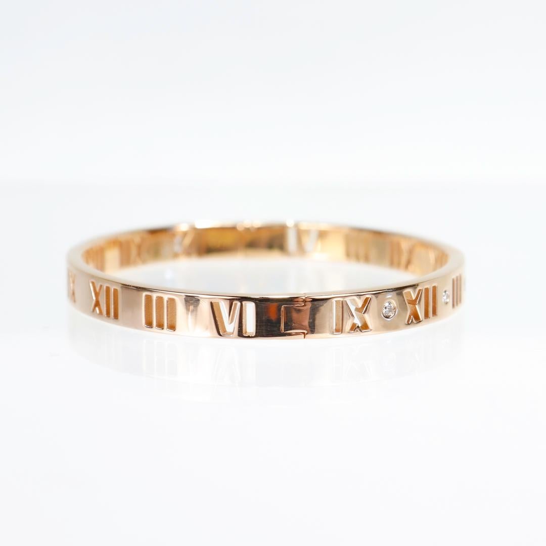 Tiffany & Co. Atlas 18K Rose Gold & Diamant Scharnier-Armband 5