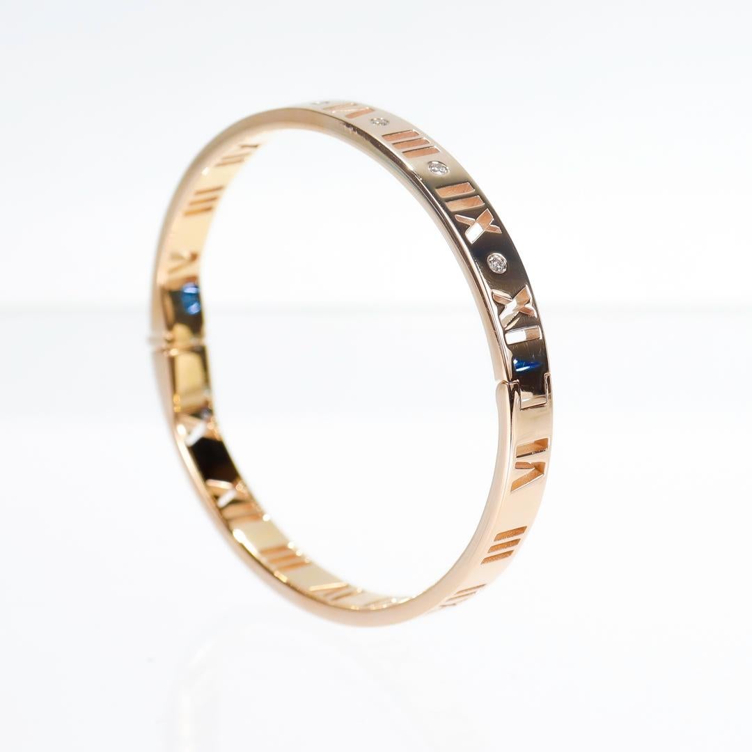 Tiffany & Co. Atlas 18K Rose Gold & Diamant Scharnier-Armband 1