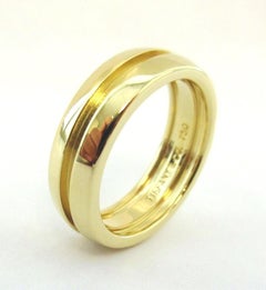 TIFFANY & Co. Atlas 18K Gold Groove Ring 6.5