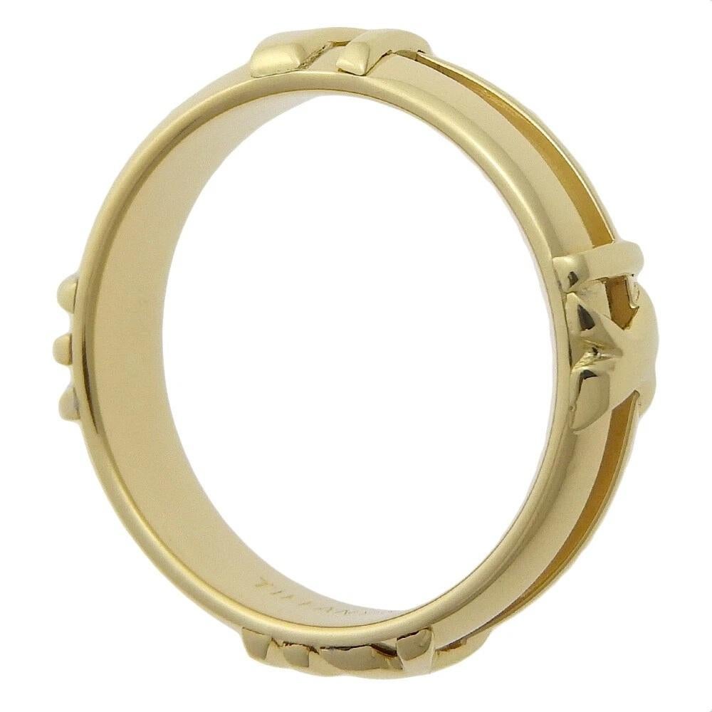 TIFFANY & Co. Bague Atlas en or 18K à rainures numériques 6.5 Excellent état - En vente à Los Angeles, CA
