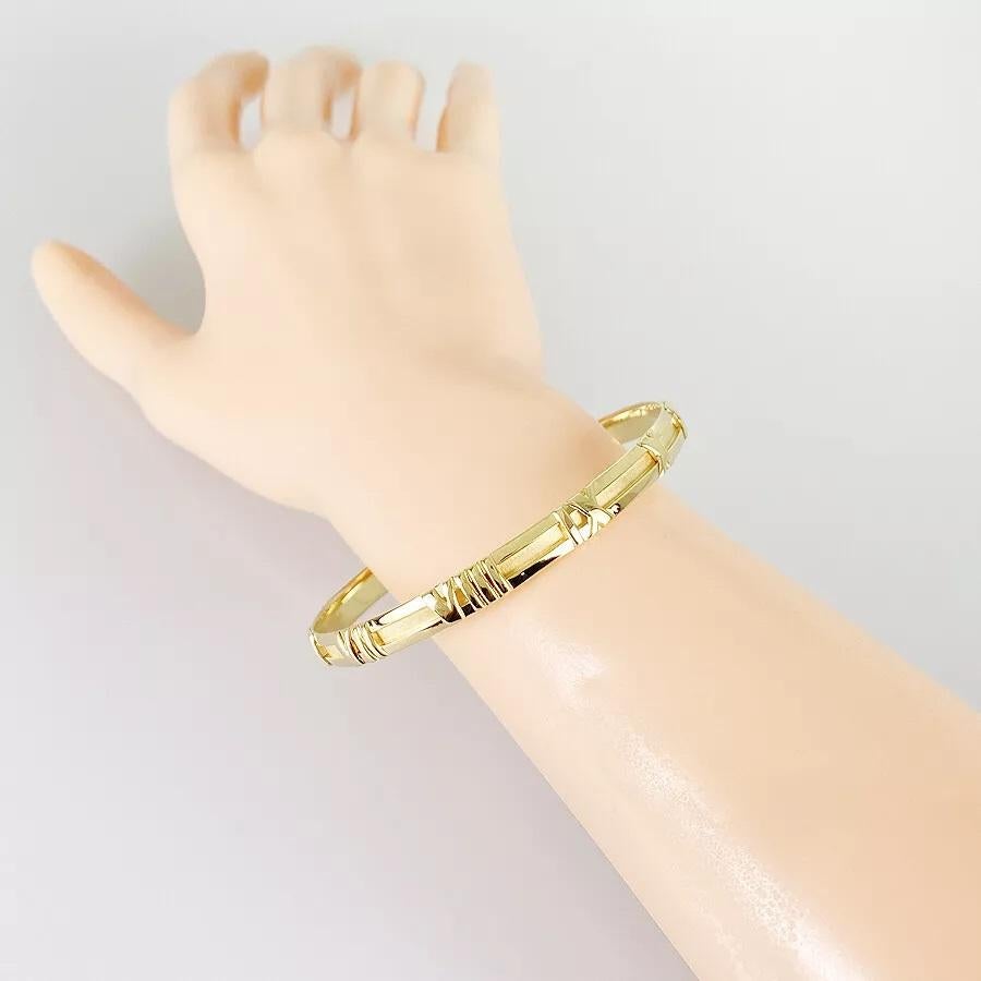 TIFFANY & Co. Atlas 18K Gold Numeric Groove Bangle Bracelet 1