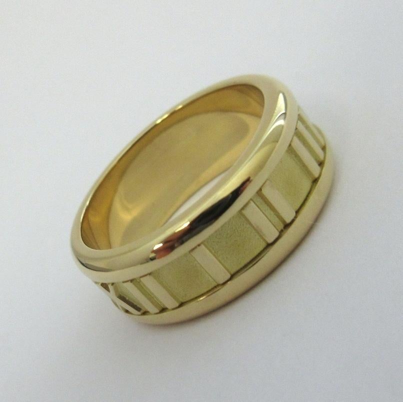 Women's TIFFANY & Co. Atlas 18K Gold Numeric Ring 5.5 For Sale