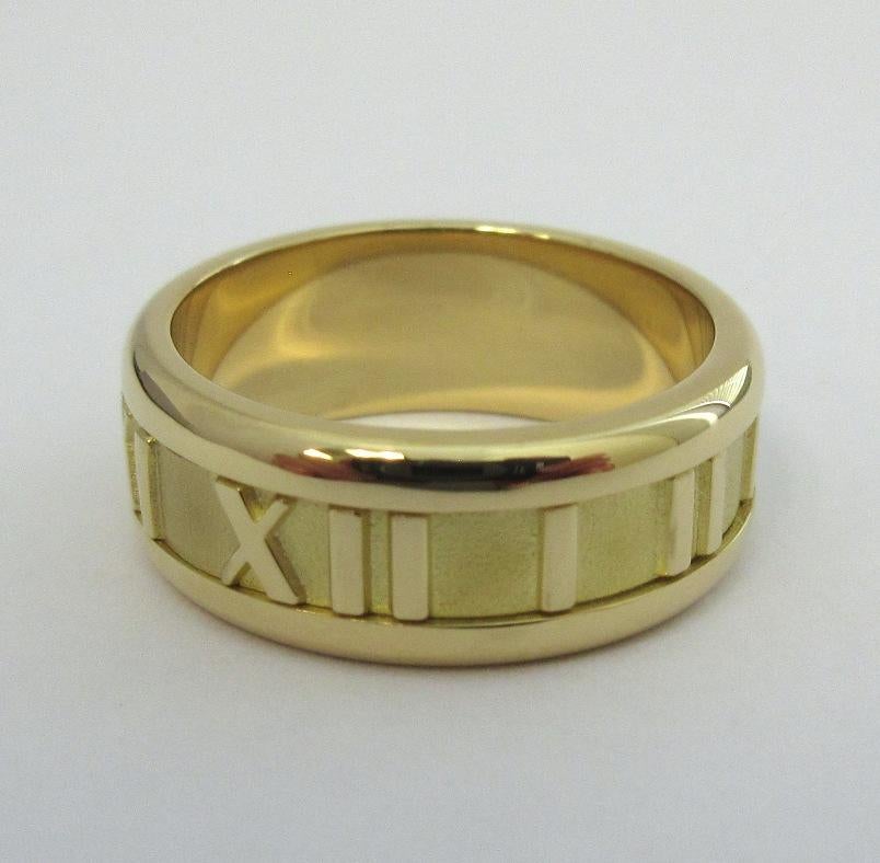 TIFFANY & Co. Atlas 18K Gold Numeric Ring 5.5 For Sale 1
