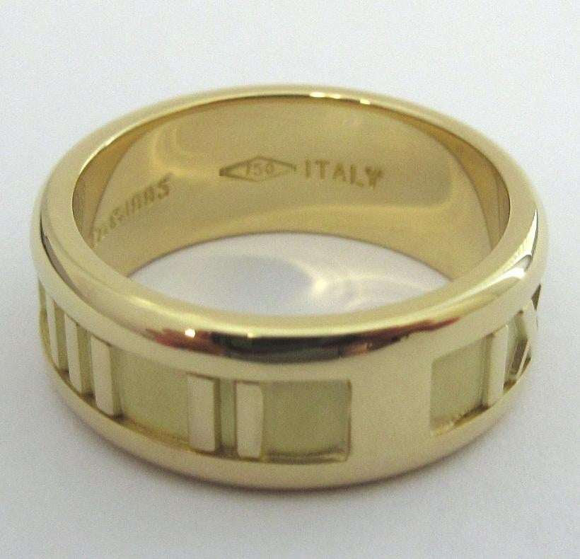 TIFFANY & Co. Atlas 18K Gold Numeric Ring 5.5 For Sale 3