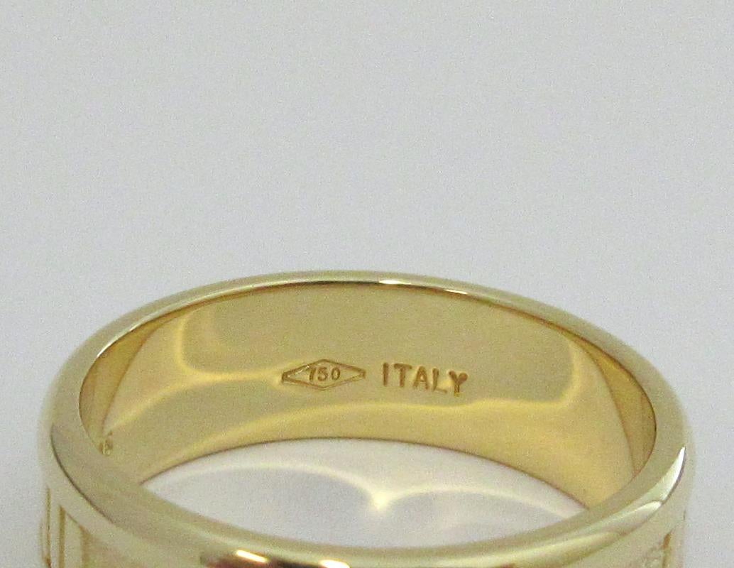 TIFFANY & Co. Atlas 18K Gold Numeric Ring 9.5 4