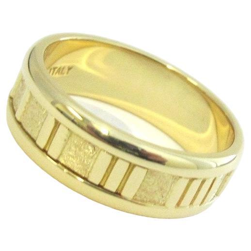 TIFFANY & Co. Atlas 18K Gold Numeric Ring 9.5