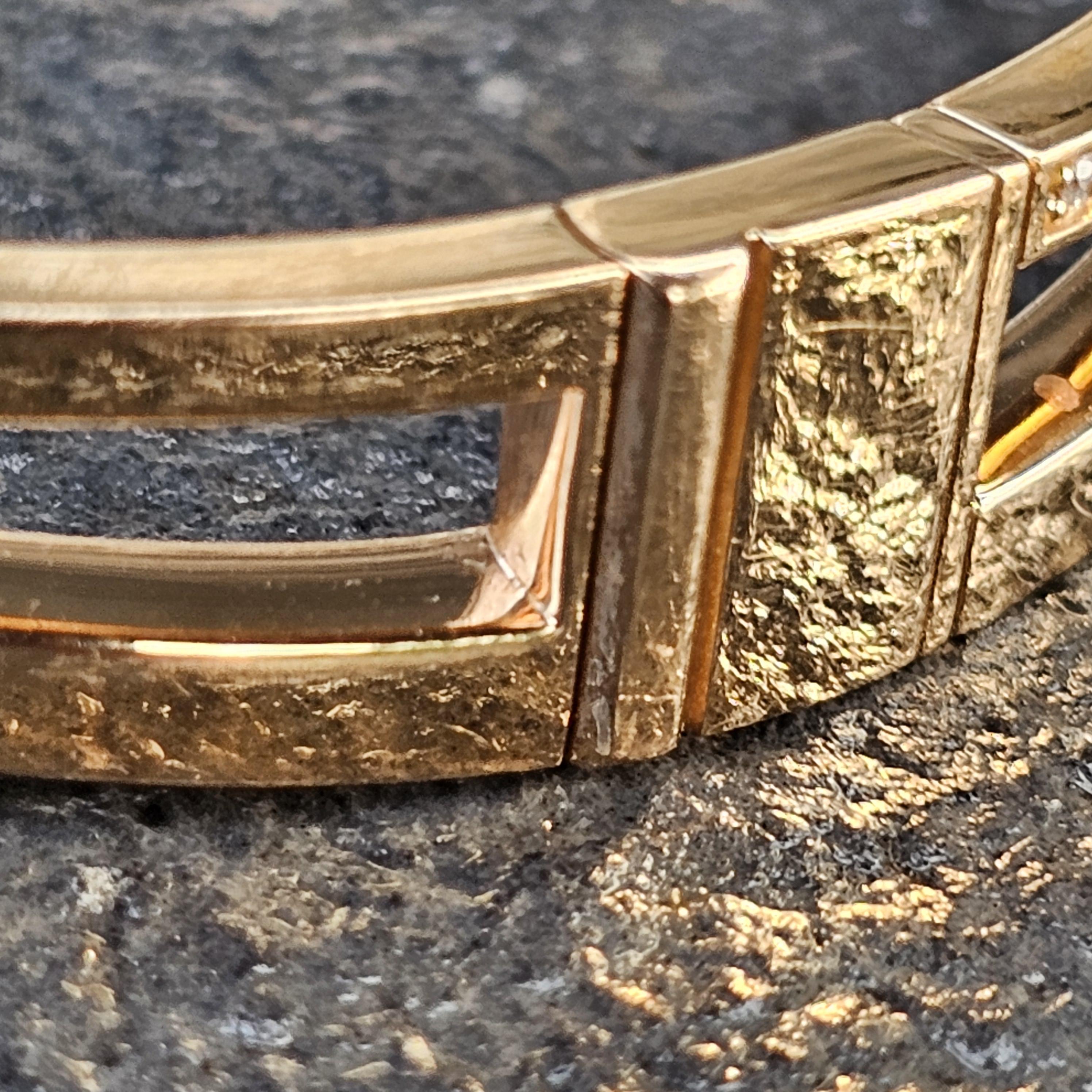 Tiffany & Co. Atlas 18k Rose Gold Diamond Bangle Bracelet 7
