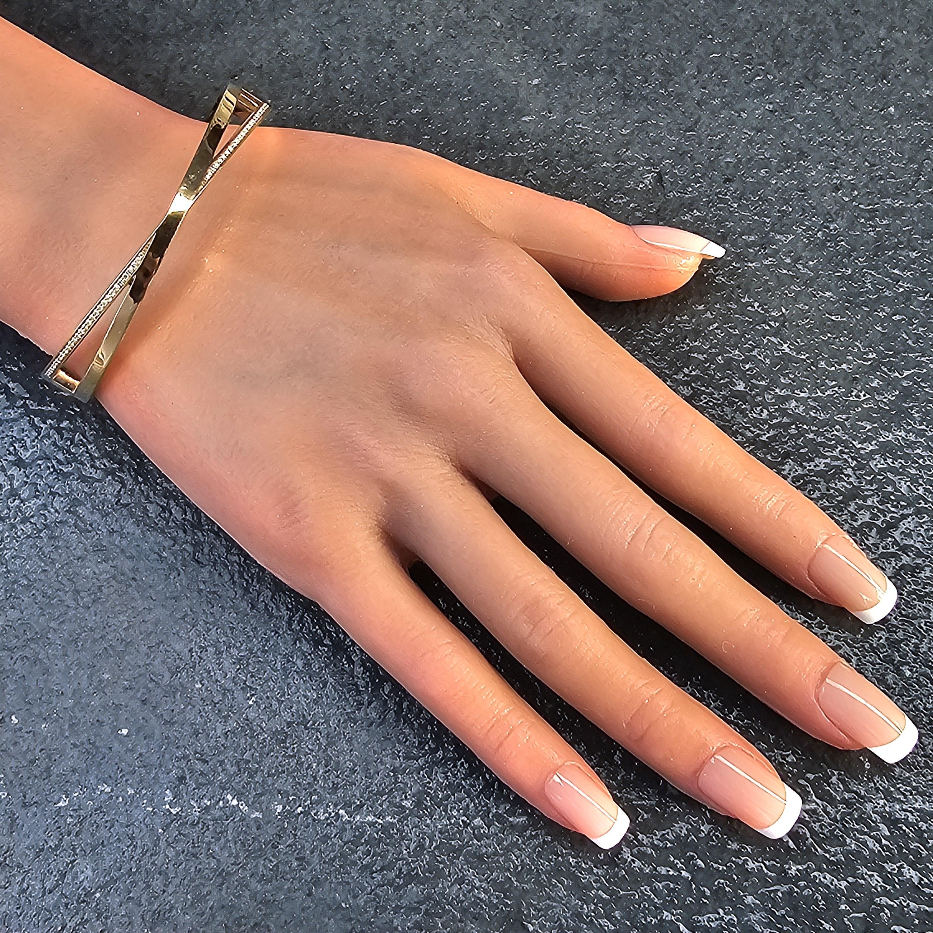 Tiffany & Co. Atlas 18k Rose Gold Diamond Bangle Bracelet 7